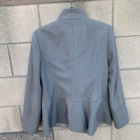 Banana Republic x Mario Bellucci Italian Wool Peplum Coat in Taupe - Size M - Picture 3 of 3